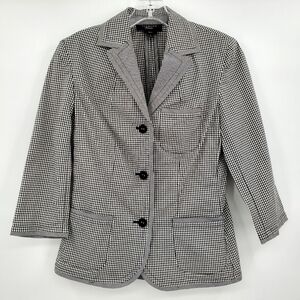Talbots Women's Buffalo Check Cotton Blend Blazer